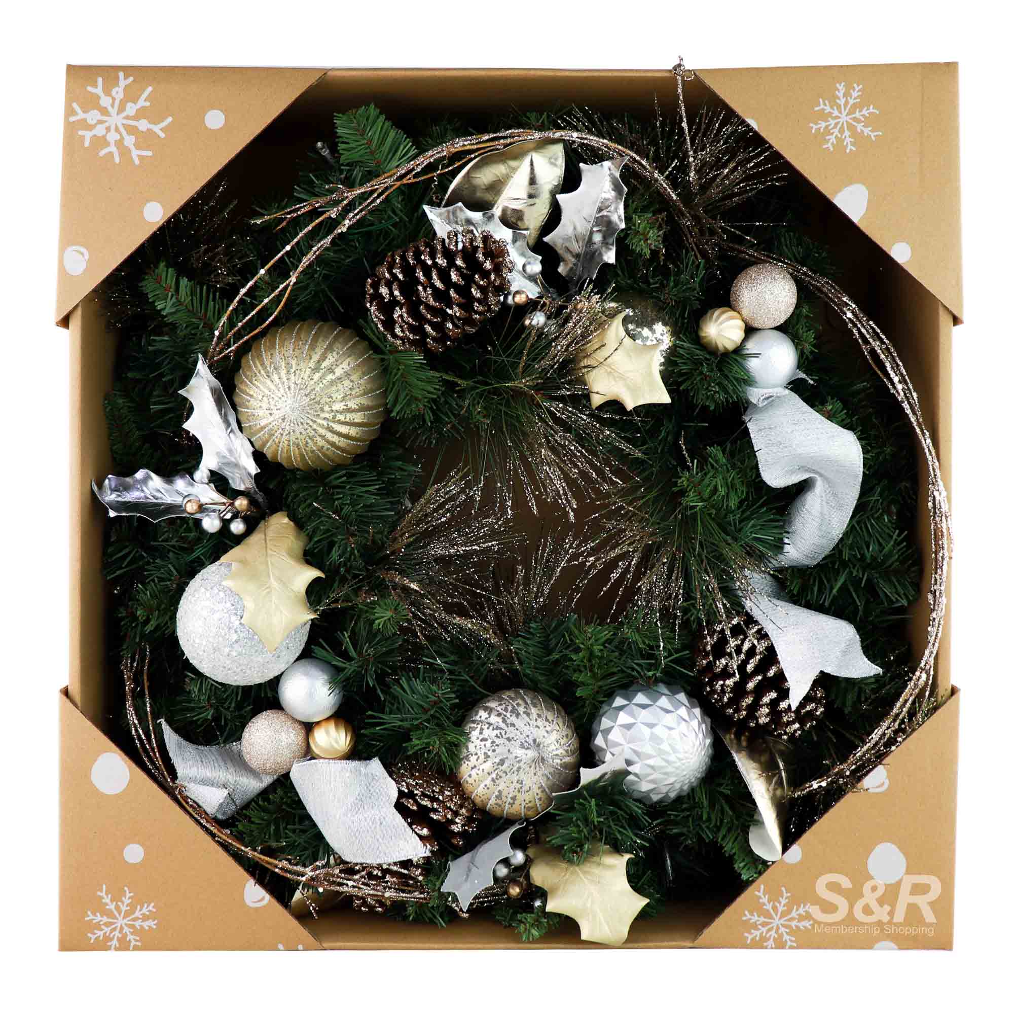Member's Selection Pre-Lit Wreath 24-inch Member's Selection Pre-Lit Wreath 24-inch